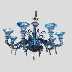 لوستر کریستالی مورانو زنبق لاله 8 شاخه کد H1026