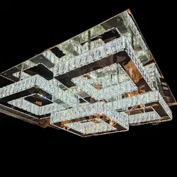 لوستر وارداتی سقفی کریستال و آینه یخی کد CE1018