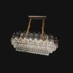 لوستر وارداتی لاینر کریستال تاج دودی کد L1011