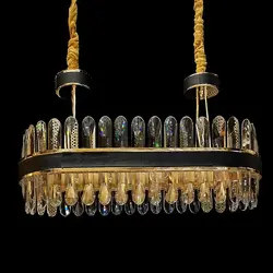 لوستر وارداتی لاینر کمربند چرم + ریموت و دیمر کد L1012