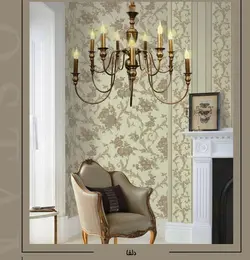 لوستر پذیرایی دلفا با آبکاری طلایی 12 شاخه با کد H1082