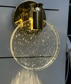 لوستر دیواری وارداتی پلوتون طلایی کد W1030