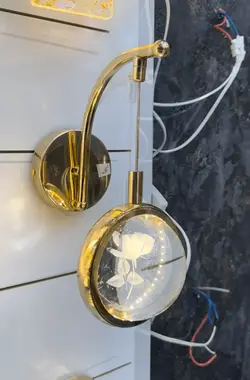 لوستر دیواری وارداتی گوی گل حکاکی کد W1033