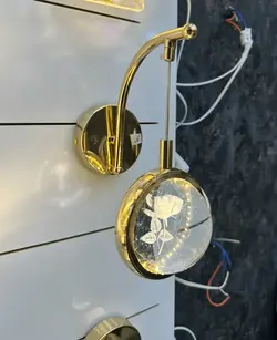 لوستر دیواری وارداتی گوی گل حکاکی کد W1033