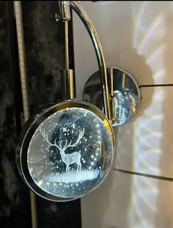 لوستر دیواری وارداتی گوی گوزن استیل کد W1034