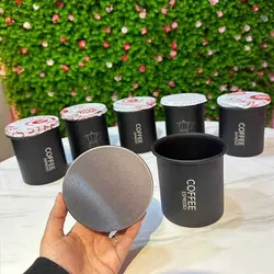 بانکه درب استیل 300 گرمی فلزی قهوه