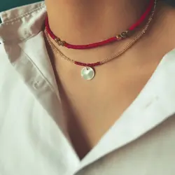 ست گردنبند منجوق با صدف