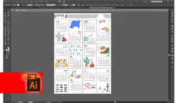 دانلود فایل تقویم لایه باز 98 دورو AI PDF PSD (کد101) | 30.3MB