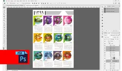 دانلود فایل تقویم لایه باز کودک 99 AI PDF PSD (کد026) | 15.8MB