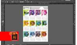 دانلود فایل تقویم لایه باز کودک 99 AI PDF PSD (کد026) | 15.8MB