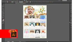 دانلود فایل تقویم لایه باز کودک 99 AI PDF PSD (کد026) | 15.8MB