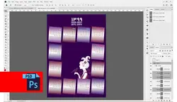 طرح لایه باز تقویم آرایشگاه زنانه 99 AI PDF PSD (کد041) | 4.16MB