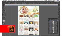 دانلود فایل تقویم لایه باز کودک 98 AI PDF PSD (کد026) | 16.4MB