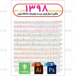 دانلود طرح لایه باز تقویم 98 AI PDF PSD (کد 006)