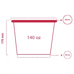 سطل پاپ کورن 140 انس با چاپ اختصاصی | چیلیپ