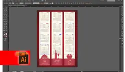 طرح تقویم لایه باز فست فود 99 AI PDF PSD