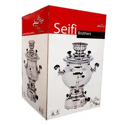 سماور گازسوز گروه صنعتی برادران سیفی مدل صدفی ظرفیت 6 لیتر ترموکوپل
