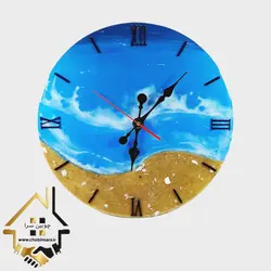 ساعت دیواری رزین طرح دریا