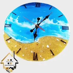 ساعت دیواری رزین طرح دریا