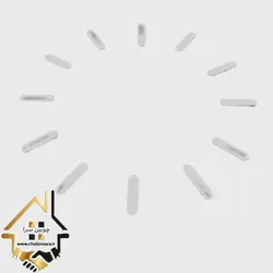 نشانه خطی اعداد ساعت دیواری مولتی نقره ای