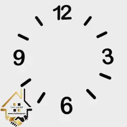 اعداد ساعت دیواری لاتین بانشانگر مولتی مشکی
