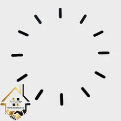 نشانه خطی ساعت دیواری مولتی مشکی
