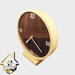 ساعت رومیزی پایه دار چوب و رزین