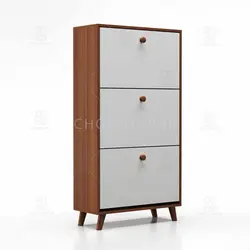 جاکفشی داشبوردی سه باکس دستگیره چوبی (طول 70-ارتفاع 130)