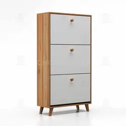 جاکفشی داشبوردی سه باکس دستگیره چوبی (طول 70-ارتفاع 130)