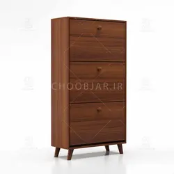 جاکفشی داشبوردی سه باکس دستگیره چوبی (طول 70-ارتفاع 130)
