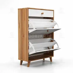 جاکفشی داشبوردی کشودار دستگیره چوبی (طول 70-ارتفاع 106)