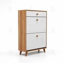 جاکفشی داشبوردی کشودار دستگیره چوبی (طول 70-ارتفاع 106)