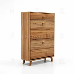 جاکفشی داشبوردی کشودار دستگیره چوبی (طول 70-ارتفاع 106)