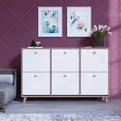 جاکفشی داشبوردی افقی دستگیره چوبی (طول 148-ارتفاع 92)