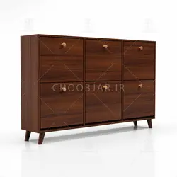 جاکفشی داشبوردی افقی دستگیره چوبی (طول 148-ارتفاع 92)