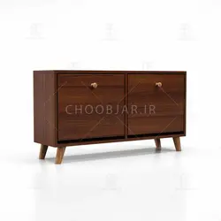 جاکفشی داشبوردی افقی دستگیره چوبی (طول 98-ارتفاع 50)