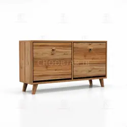 جاکفشی داشبوردی افقی دستگیره چوبی (طول 98-ارتفاع 50)