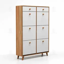 جاکفشی داشبوردی شش باکس کشودار دستگیره چوبی (طول 98-ارتفاع 145)