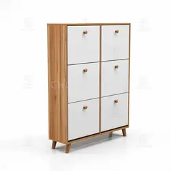 جاکفشی داشبوردی شش باکس دستگیره چوبی (طول 98-ارتفاع 130)