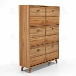 جاکفشی داشبوردی شش باکس دستگیره چوبی (طول 98-ارتفاع 130)