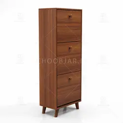 جاکفشی داشبوردی سه باکس دستگیره چوبی (طول 50-ارتفاع 130)