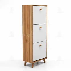 جاکفشی داشبوردی سه باکس دستگیره چوبی (طول 50-ارتفاع 130)