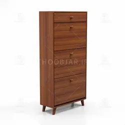 جاکفشی داشبوردی کشودار سه باکس دستگیره چوبی(طول 70-ارتفاع 145)