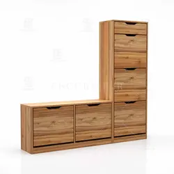 جاکفشی داشبوردی نشیمن دار- 20 جفت کفش (طول 150-ارتفاع 145)