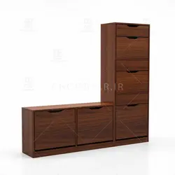 جاکفشی داشبوردی نشیمن دار- 20 جفت کفش (طول 150-ارتفاع 145)