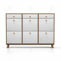 جاکفشی داشبوردی کشودار دستگیره چوبی (طول 148-ارتفاع 106)