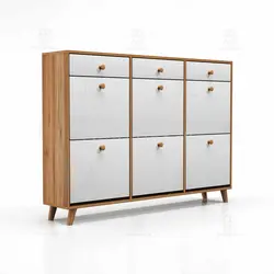 جاکفشی داشبوردی کشودار دستگیره چوبی (طول 148-ارتفاع 106)