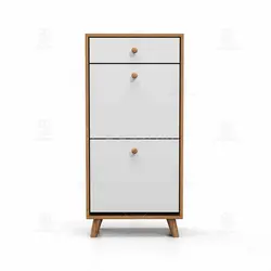 جاکفشی داشبوردی کشودار دستگیره چوبی (طول 50-ارتفاع 106)