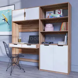 میز تحریر و کتابخانه مودنا (طول 180) – کد KT02