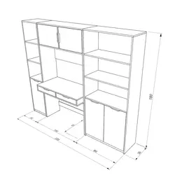 میزتحریر و کتابخانه مودنا ست کامل- (طول 200)